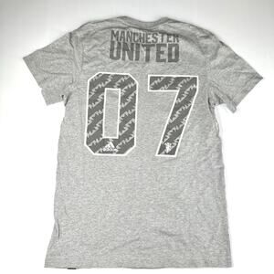 Adidas NWT Cristiano Ronaldo #7 Manchester United Mens S Grey T-Shirt Tee